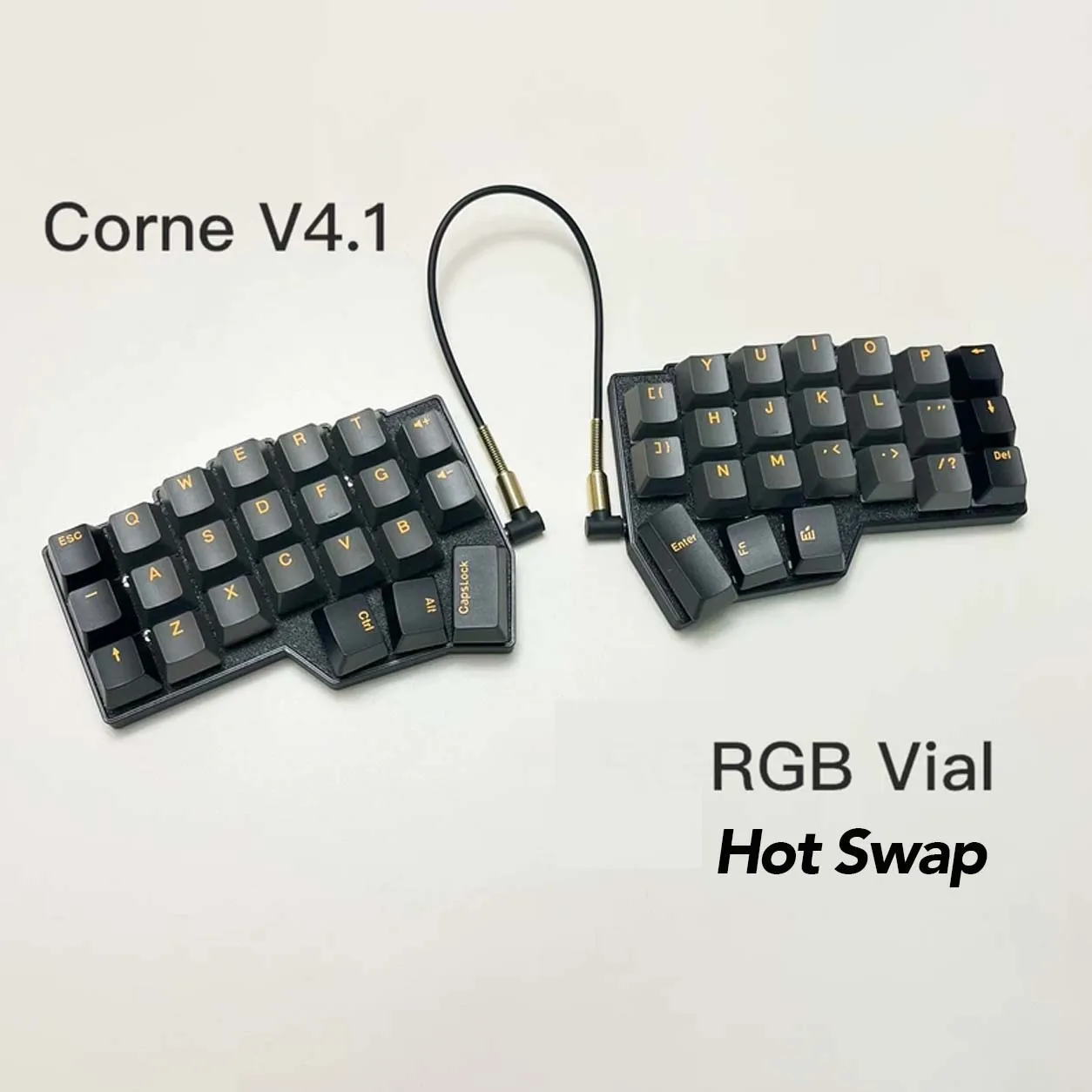 Corne V4.1 Wired Split Keyboard Kit Hot Swap RGB Support VIAL Corne Split Keyboards Customized PC Gamer Accessories Gifts