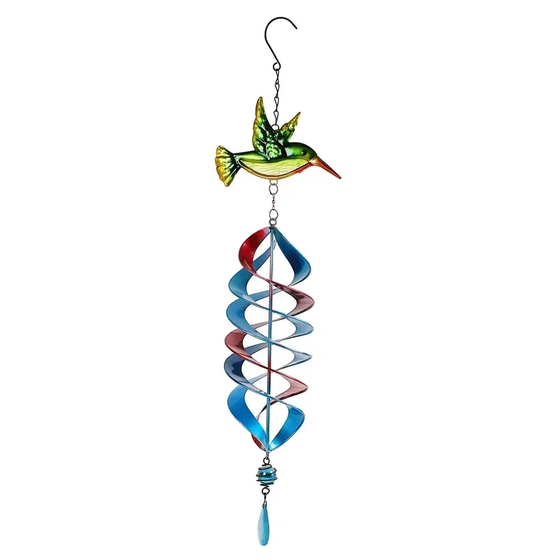Metal Minimalist Wind Chimes Hummingbird Garden Decoration