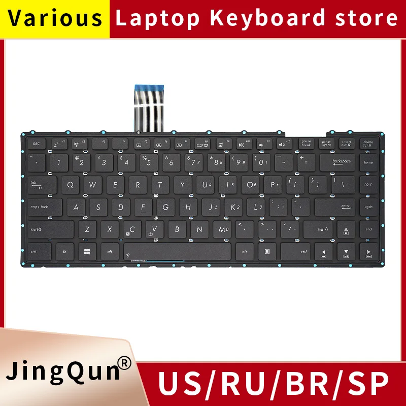 Clavier d'ordinateur portable russe US/RU pour ASUS X401K X401E X401U X401 X40l'autorisation MP-11L93SU-920W AEXJ1701010 0KNB0-4SpringRU00