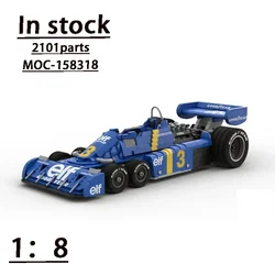 Nuovo MOC-158318P34 1976 scala 1:8 Formula Car Assembly Splicing Building Block modello 2101 Building Block Parts regalo giocattolo per bambini