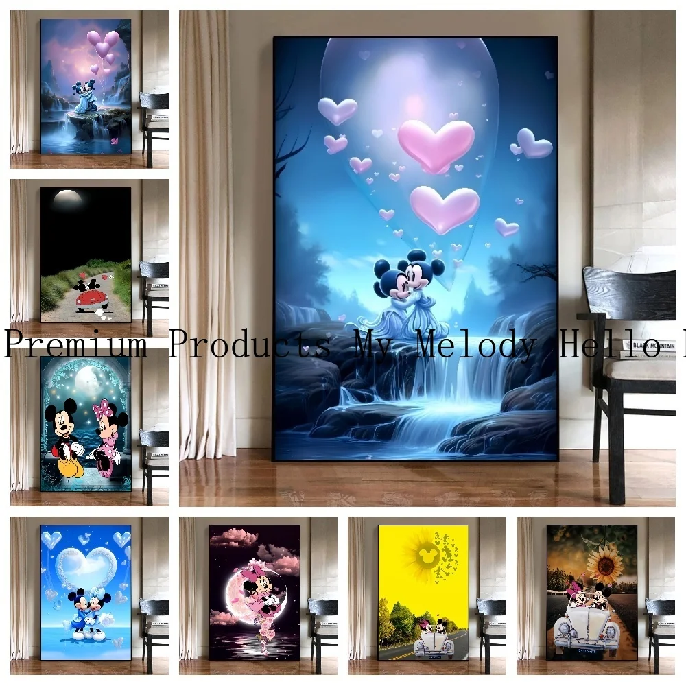 Classic Anime Disney Canvas Painting Cartoon Mickey Minnie Mouse Poster Prints Wall Art Pictures for Living Room Home Decor Gift