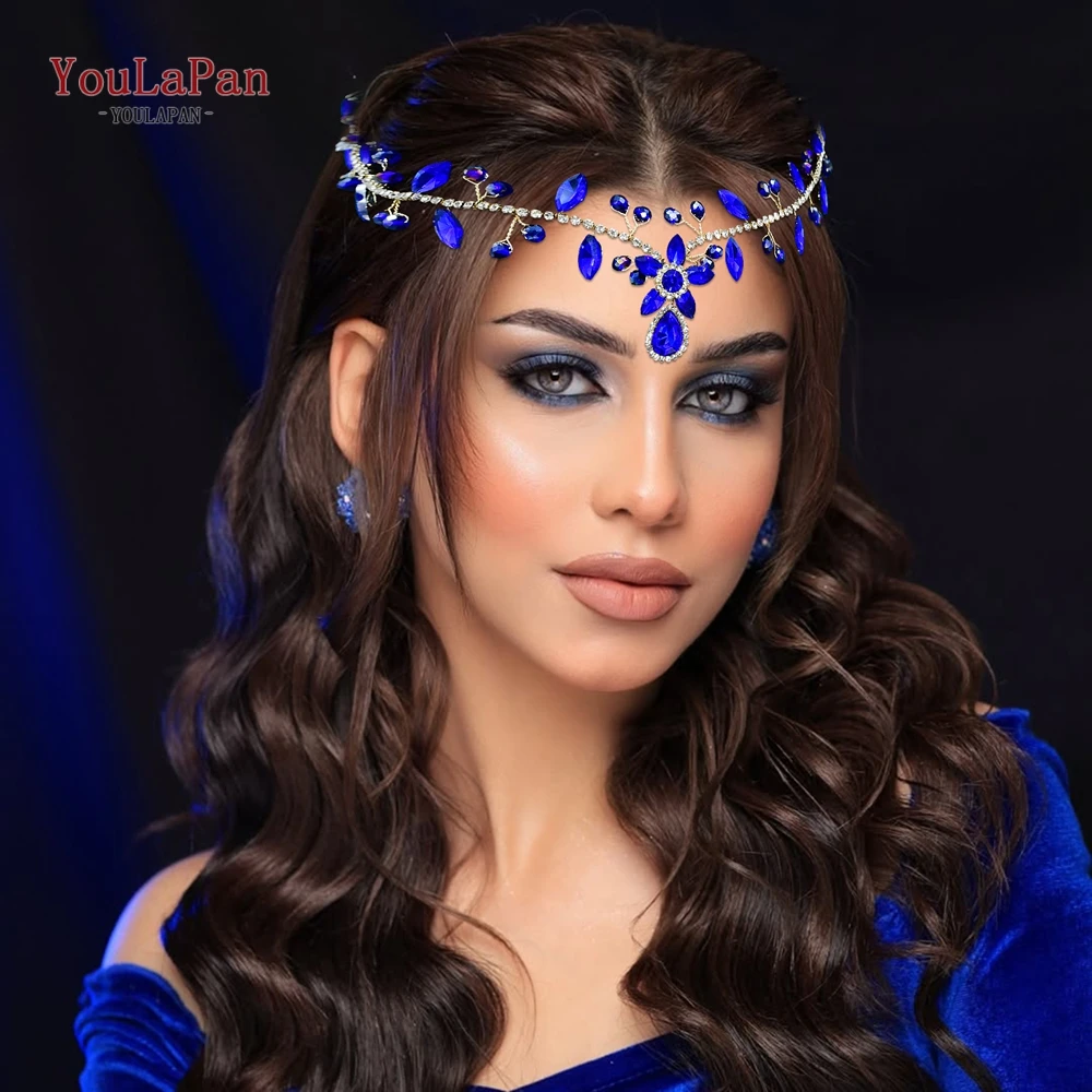 

YouLaPan Elegant Bride Rhinestone Headband Handmade Hair Band Wedding Headpieces Women Shining Hair Accessories Halloween HP930