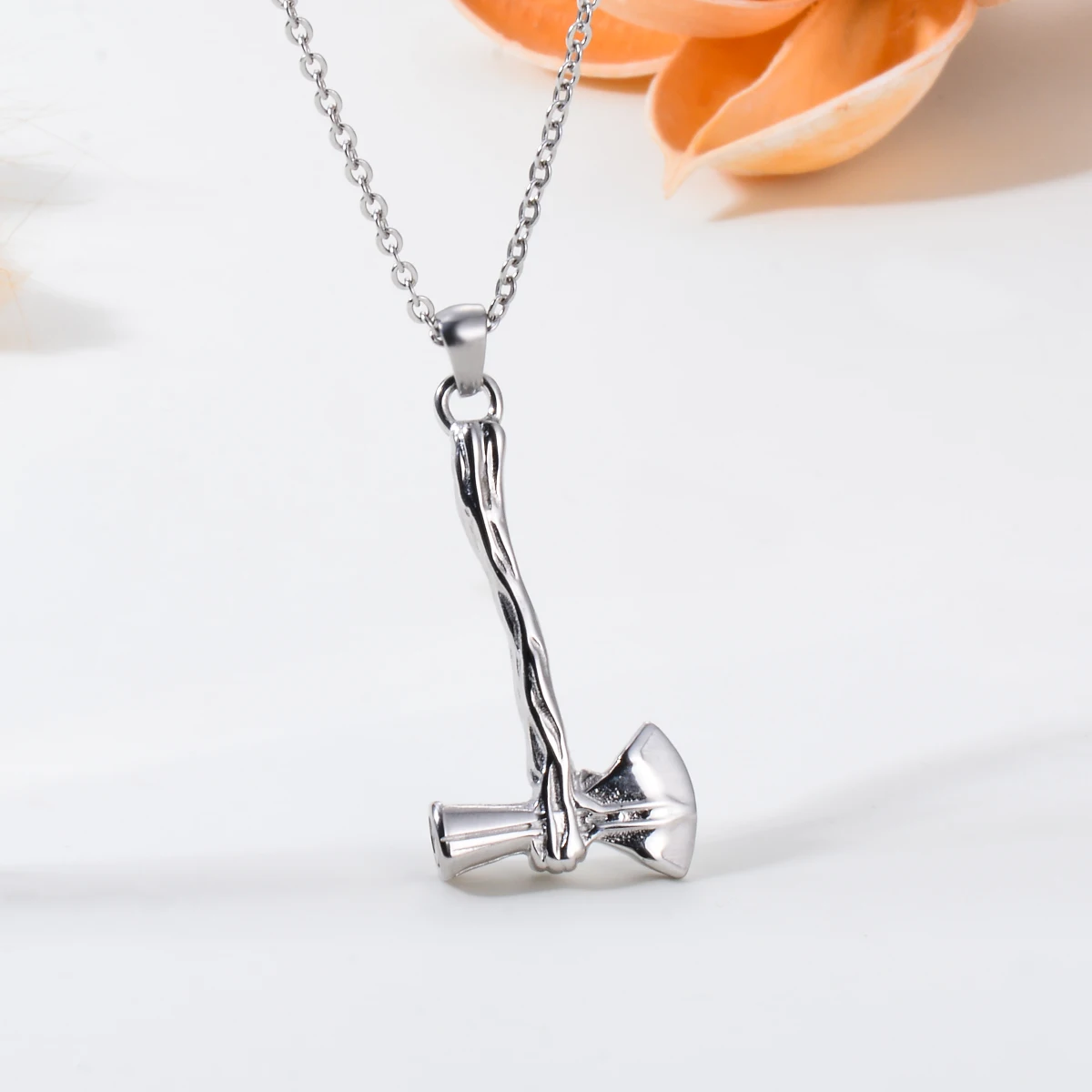 Unisex Thor Axe Necklace For Ashes Pendant Stainless Steel Cremation Urn Necklace Keepsake Jewelry Dropshipping