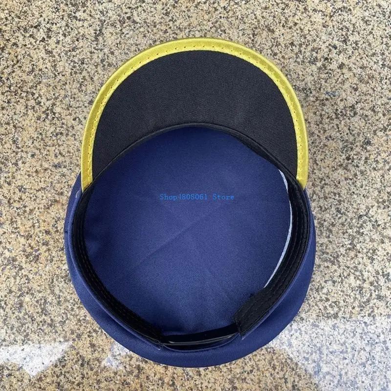 T3LC Topi Polisi Anak untuk Pesta Halloween Topi Polisi Lencana Topi Kostum Cosplay untuk Anak-anak Hiasan Kepala Bermain Peran