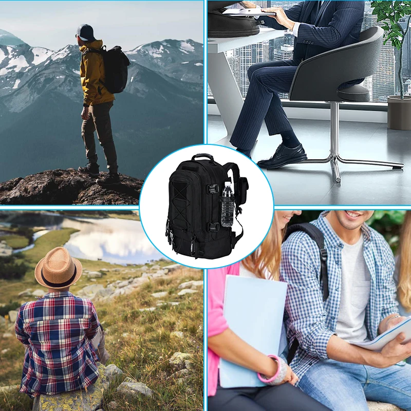 Bild 7: LQARMY 60L Militärischer Taktischer Rucksack Army Assault Rucksack Outdoor 3 Tage erweiterbarer Reiserucksack Wandern Molle Bug Out Bag