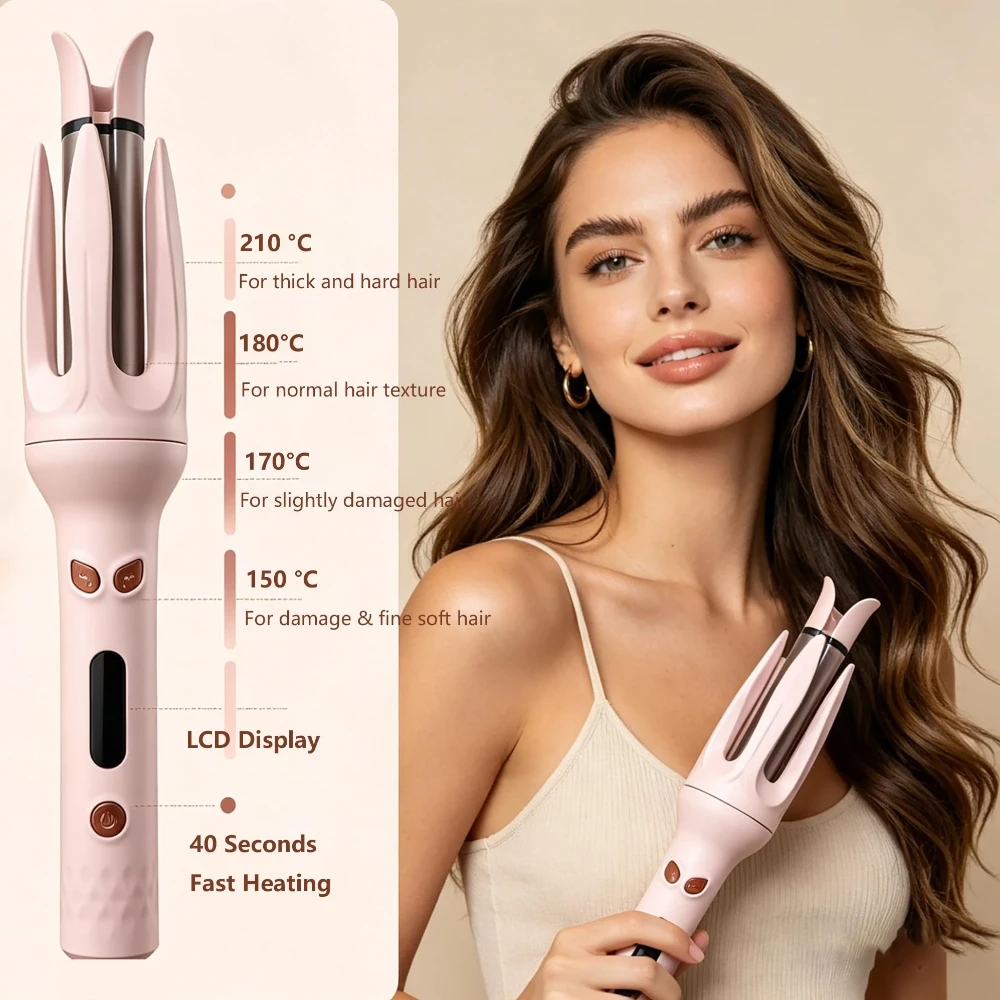 28MM Automatic Hair Curler Auto Rotating Ceramic Hair Roller Big Waver Professional Curling Iron Curling Wand Hair Waver