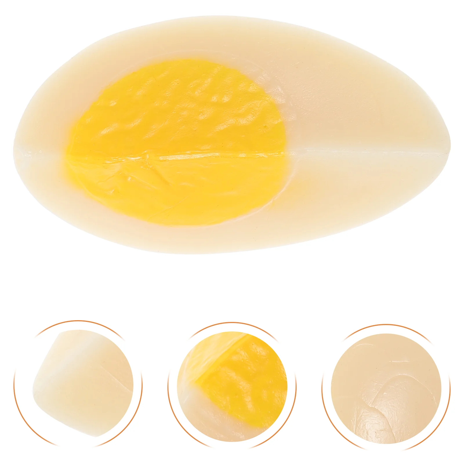 8 Pcs Simulated Boiled Eggs Model Food Prop Models Props Faux Pvc Fake Artificial Lifelike Sliced Student