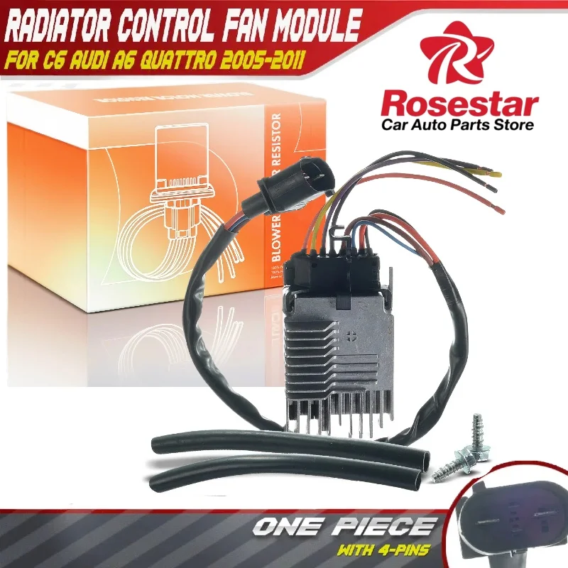 

High-Quality Radiator Control Fan Module Fit for Audi A6 06-2011 A6 Quattro 05-2011 3.0L 3.2L 4F0959501G, 4F0959501A, 4F0959501C