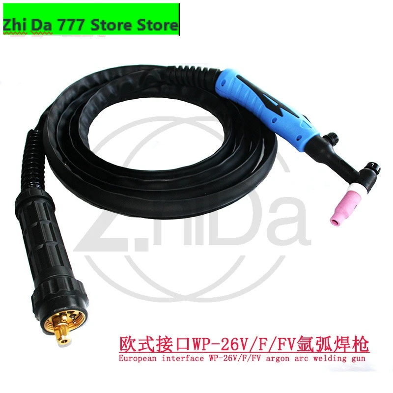 WP-26/F/V/FV TIG Welding Torch, Euro Connector Argon Welding Gun, Multiple Length Optionsl