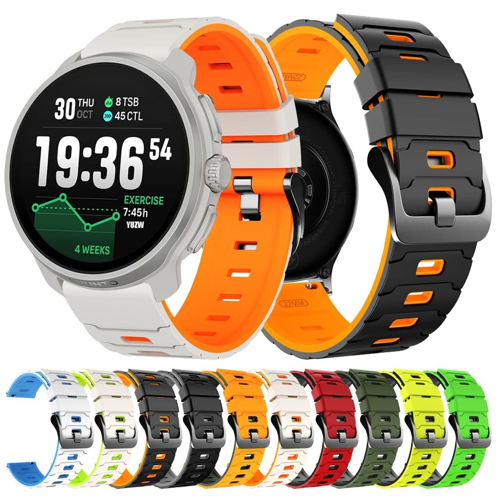 22 mm Silikonarmband für Suunto RACE 2 S/Run/Vertical/5 9 Peak Pro Ersatzband für COROS PACE 3 APEX 4 42 mm/2 Pro Uhrenarmbänder