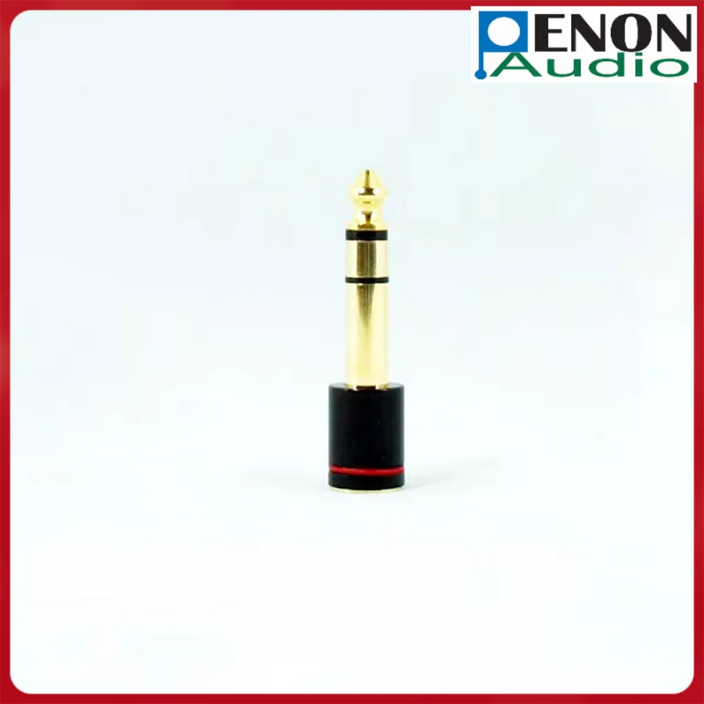 3.5mm fêmea para 6.5mm macho áudio estéreo fone de ouvido jack adaptador plug conversor de fone de ouvido (preto-ouro)