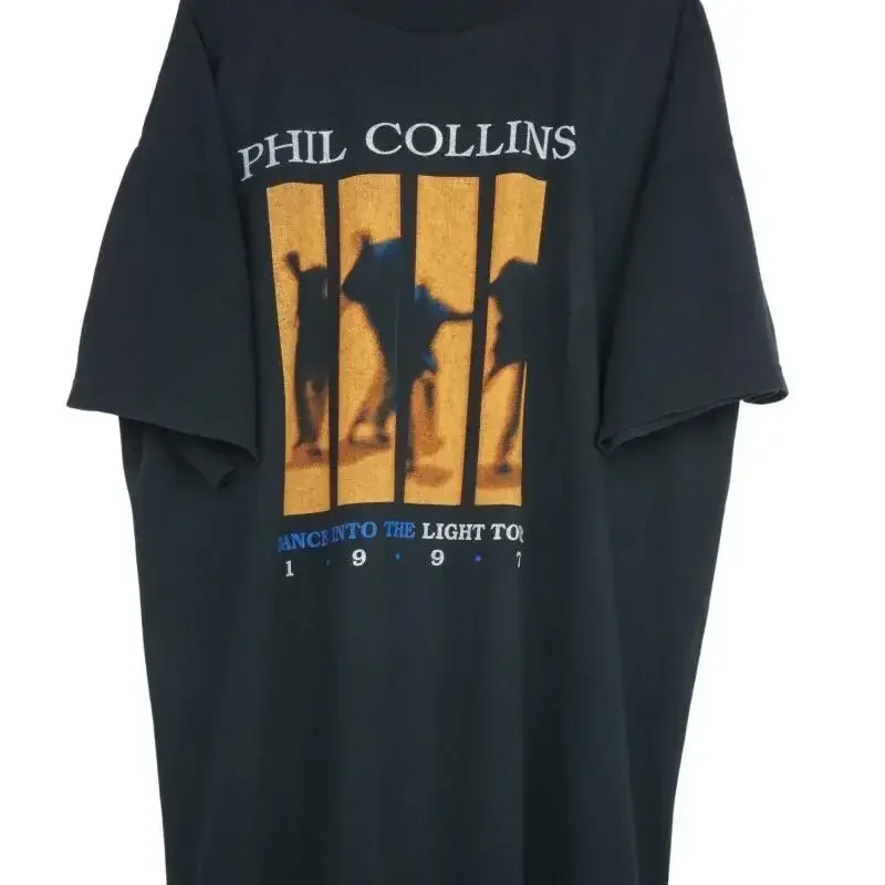 1997 Phil Collins Dance Into The Light T Shirt Classic Black S 4Xl