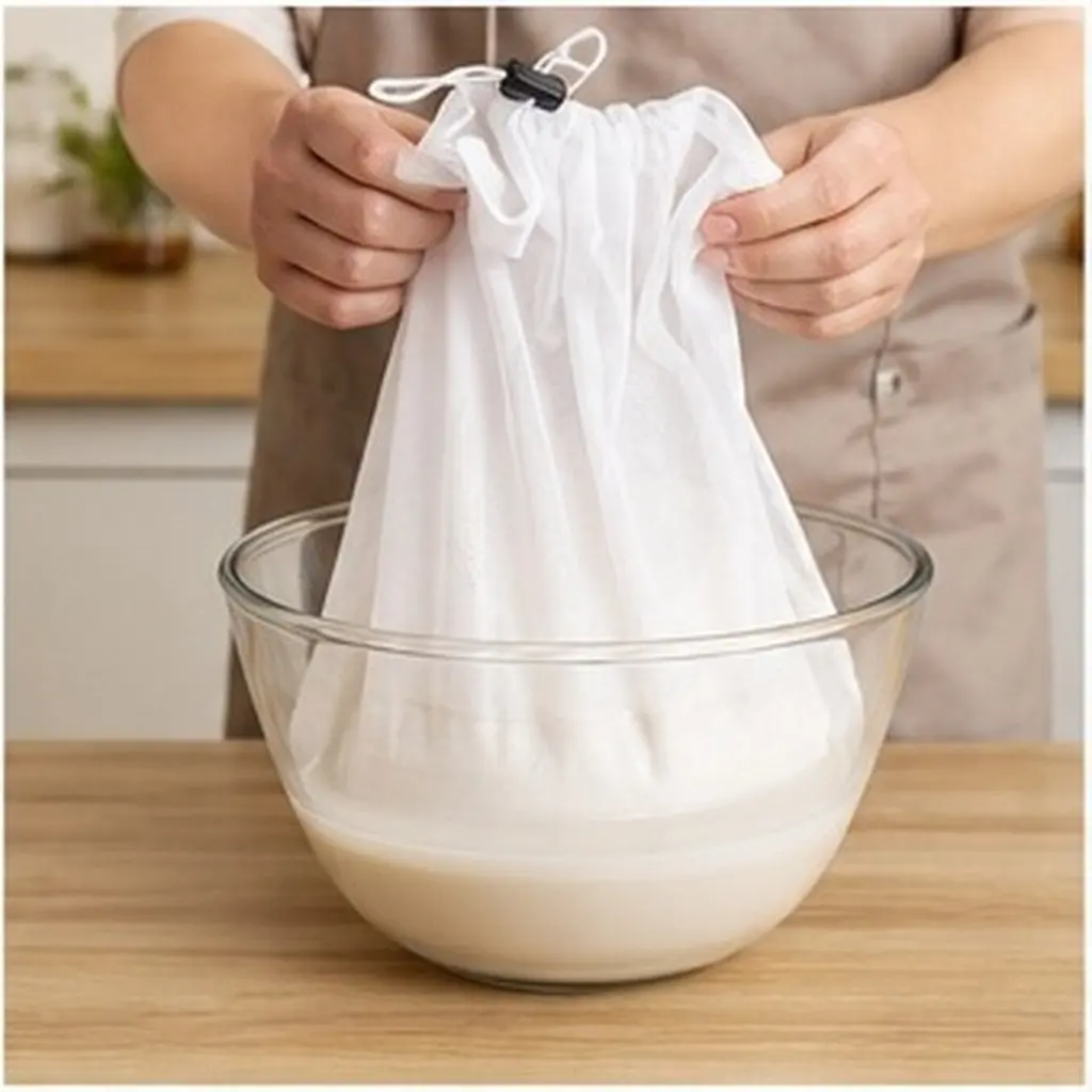 Food Grade Nylon Fine Mesh Filter Bag for Home Brewing Hops Grain Whiskey Craft Beer Making Yogurt Almond Milk Ghee Straining