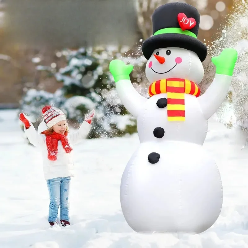 

Inflatable Giant Snowman Outdoor Decorations Bright Light Emitting Diode Lights Weatherproof Garden Garden Lawn Party