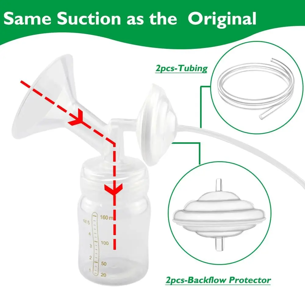 Backflow Protector and Tubing Compatible with Spectra S1 Spectra S2 Spectra 9 Plus Breast Pumps Replacement Accessories