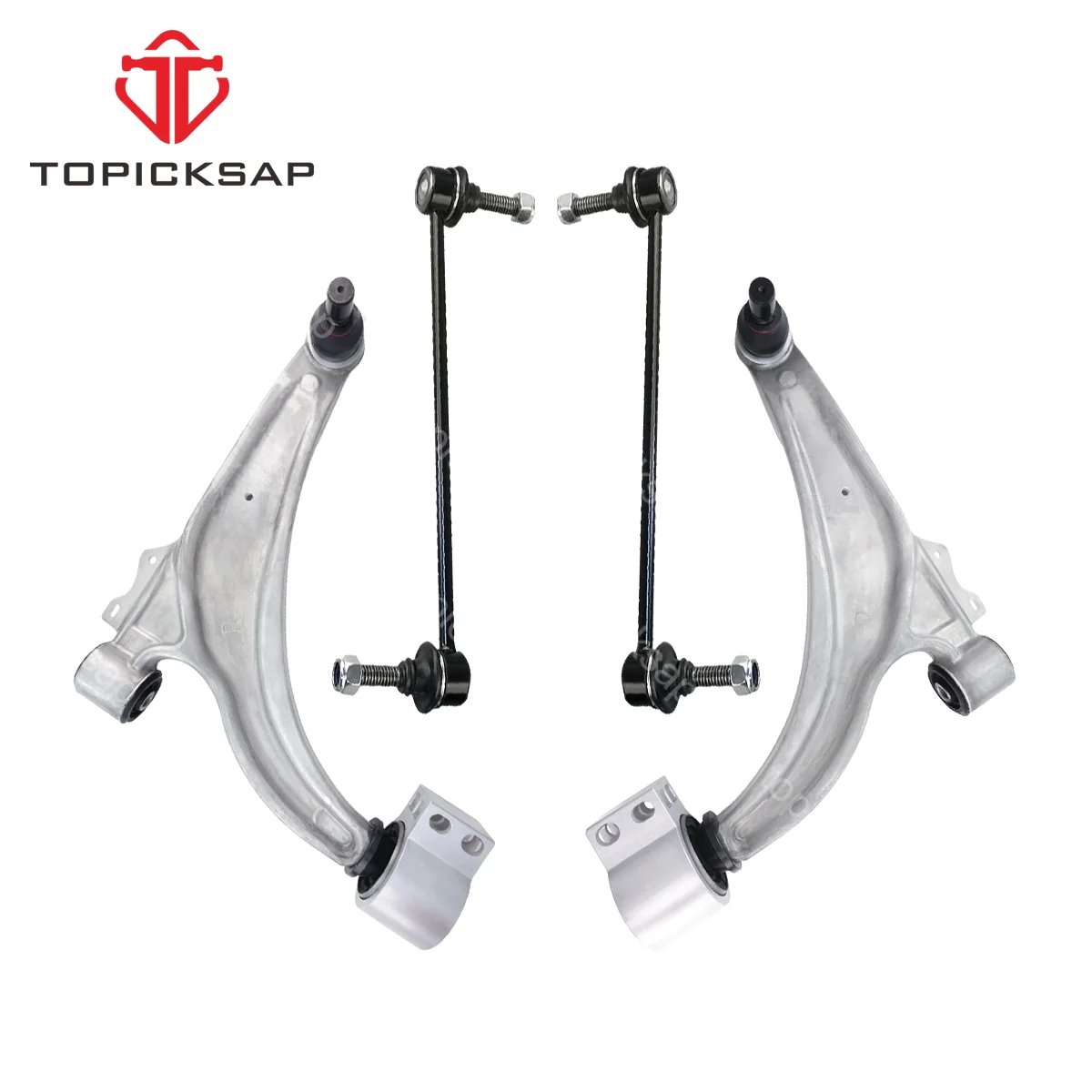 TOPICKSAP 4pcs Front Lower Control Arms Ball Joint Sway Bar Link Kit for Chevrolet Cruze Volt Buick Verano 2011 - 2015 2016 2017