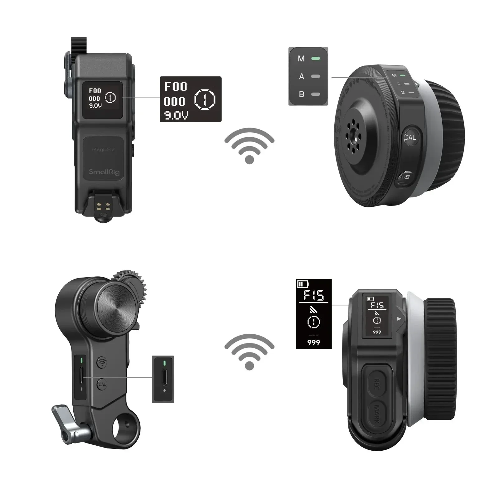 SmallRig Wireless Follow Focus Lens Control System Wireless Focus Receiver Motor Wheel Controller