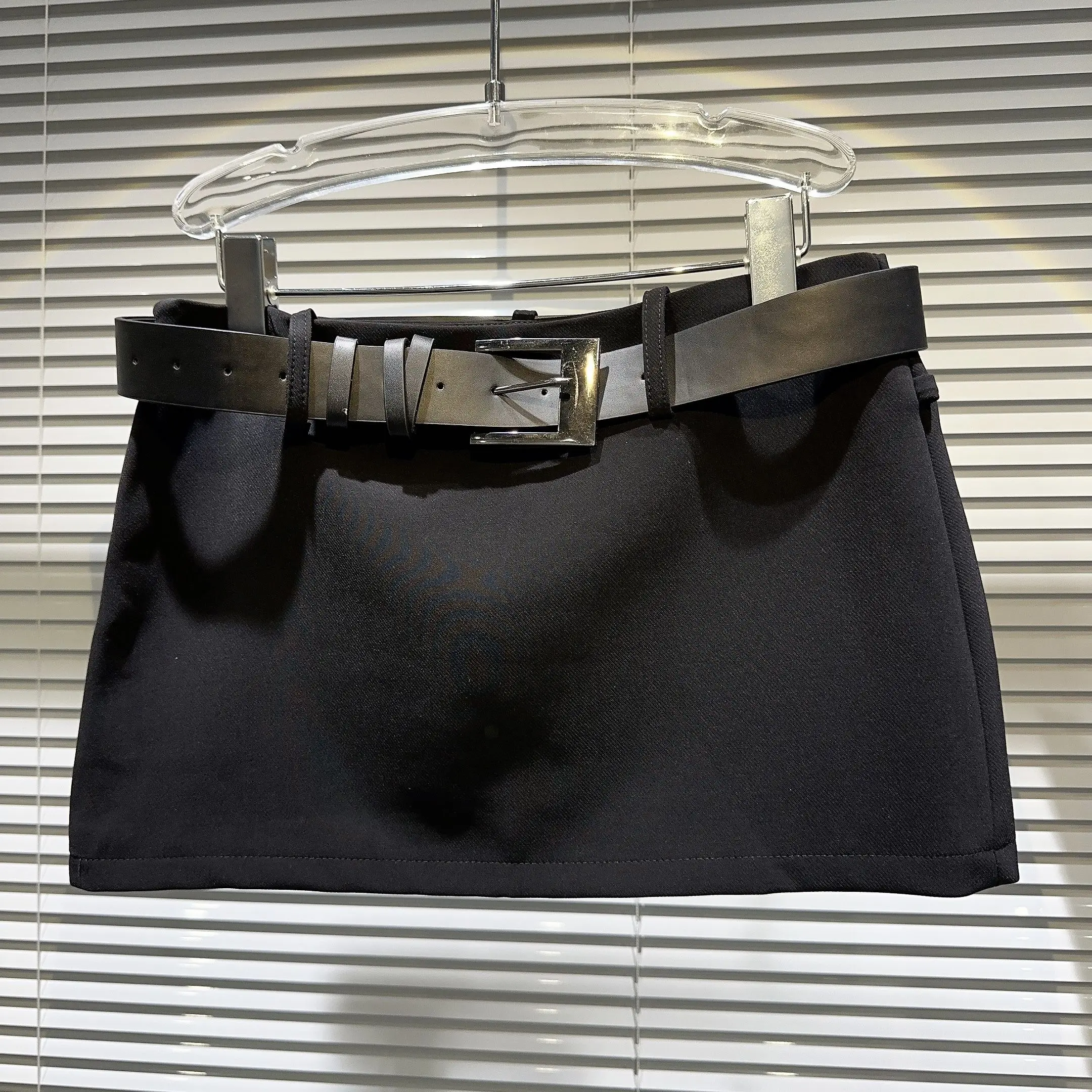 

k Sle Metal Wide Waist Belt Skirt ort Skirt f Body Skirt Trendy Autumn New Arrival Women's Faion Skirt