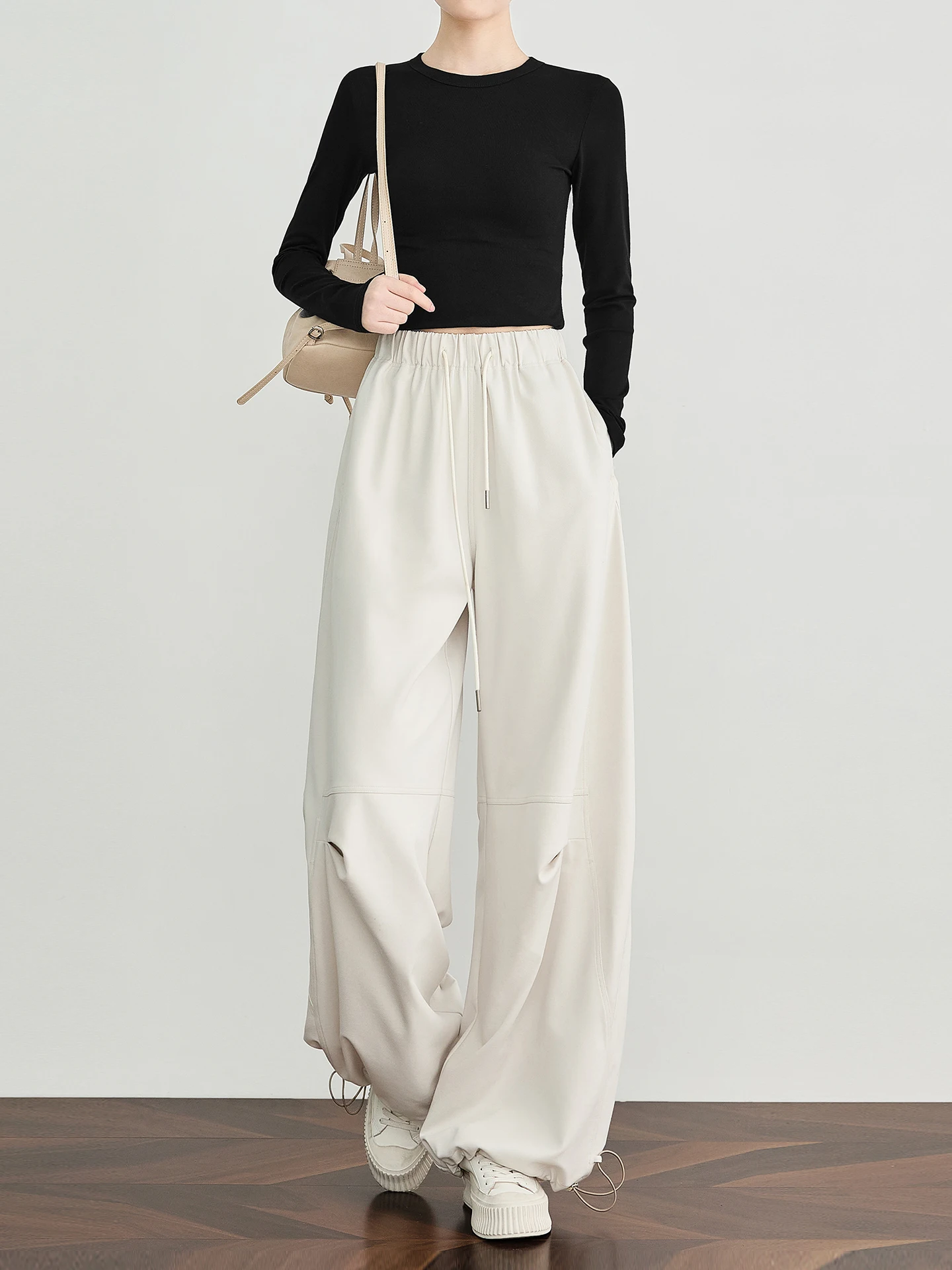 

TUMPUS Street Sle Casual Pants Women's Spor Extended Length Wide Leg Pants Comfortable Breathable Loose Fit