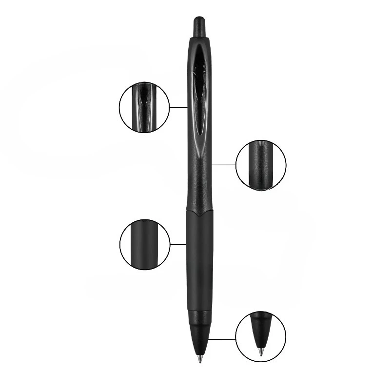 Retractable Gel Pens, Micro Point, 0.5mm, Black Ink, 4 Count