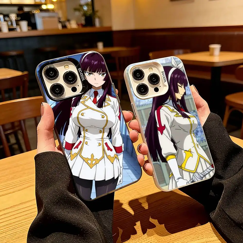 

Psychic girl K-Kagura T-Tsuchimiya Phone Case For iPhone 17,16,15,14,13,12,11 Plus,Pro Max,XS,Colored Silver Plated Inside Cover