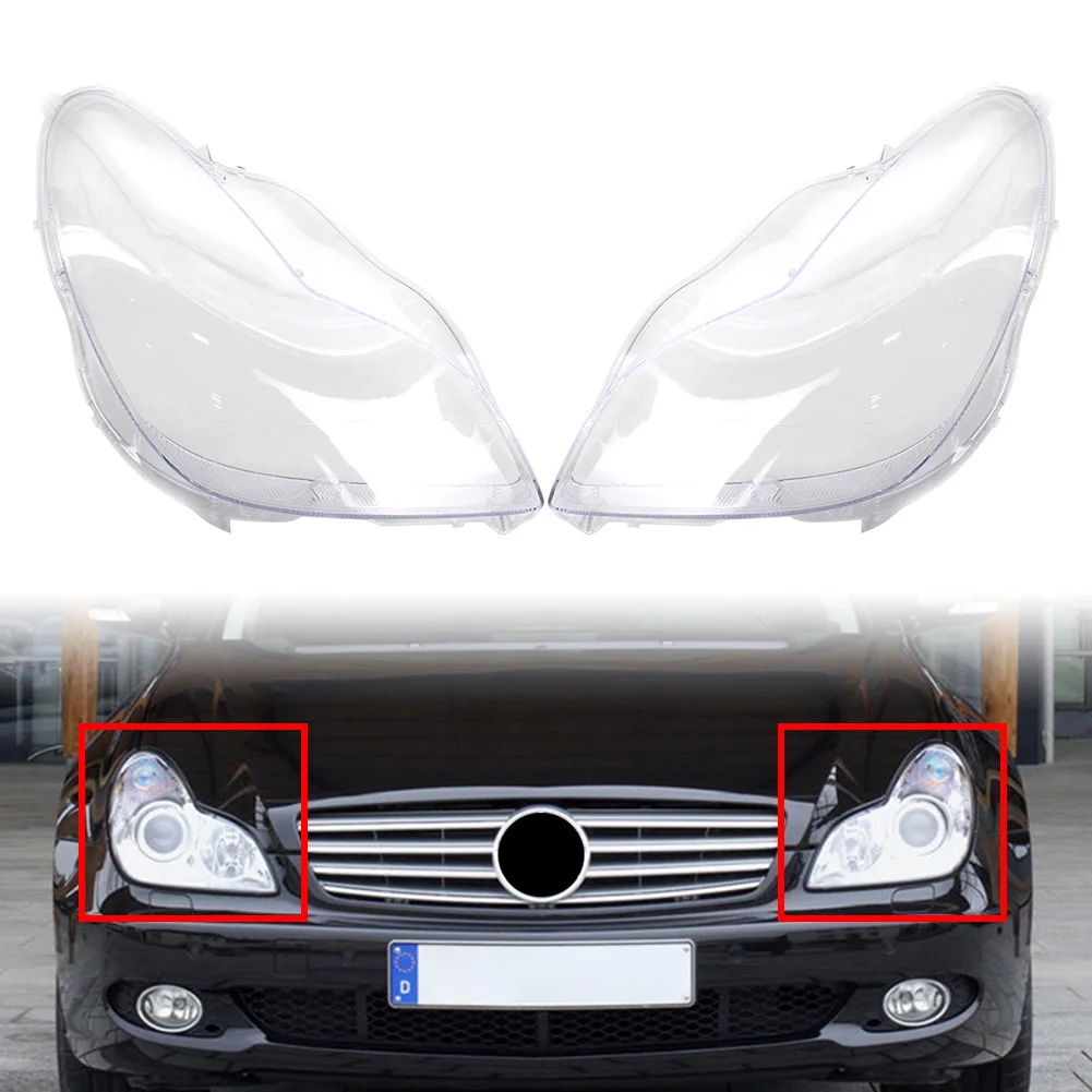 

1 Pair Car Front Headlight Headlamp Lens Cover For Mercedes Benz W219 CLS350 CLS500 CLS550 2006-2011