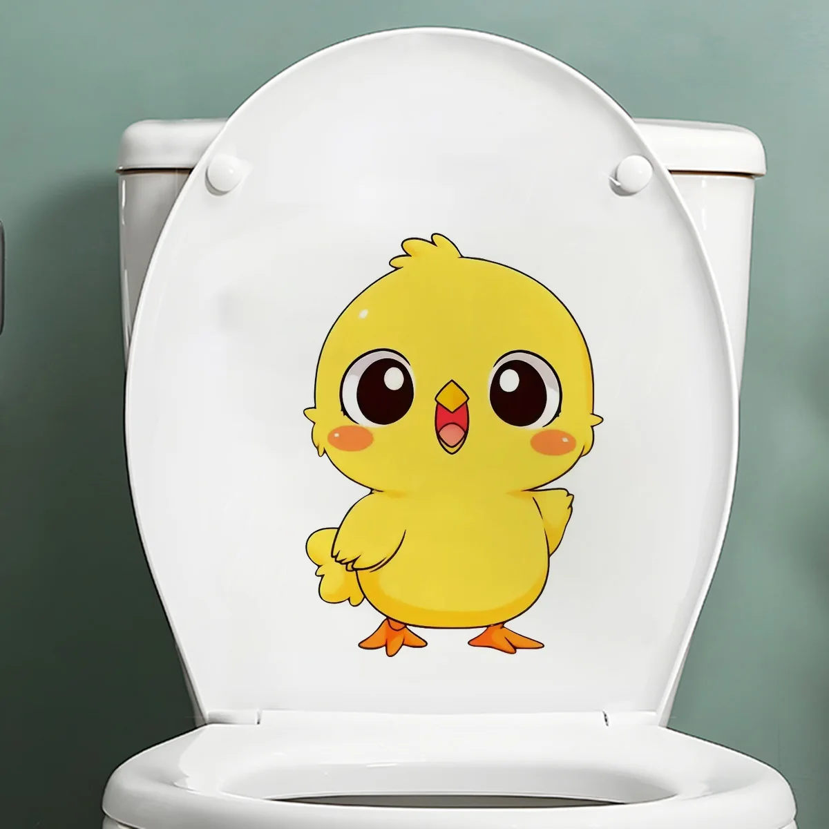 

Cute Yellow Chick Sticker, Waterproof Vinyl Material, Ideal for Toilet, Home , Refrigerator, Car, Window, Wall Decor, Room Decor
