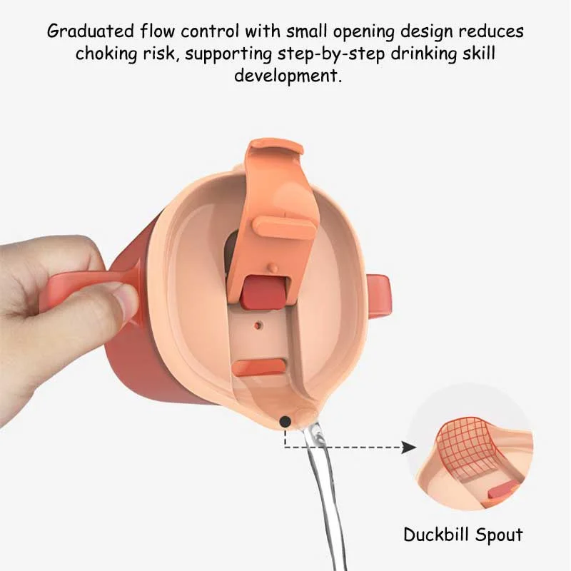 

Детская тренировочная чашка: градуированная чашка-непроливайка «Утконос и соломенная чашка 2-в-1, обучающая чашка для малышей