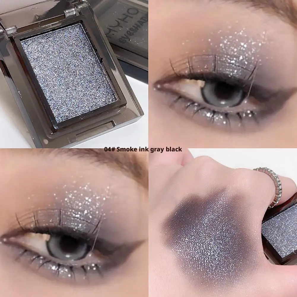 Brokatowy Cień do Powiek Kameleon Mieniąca się Musowa Rozświetlacz Efekt Lodu Perłowa Paleta Pudrowy Cień do Powiek Fioletowy I9G8