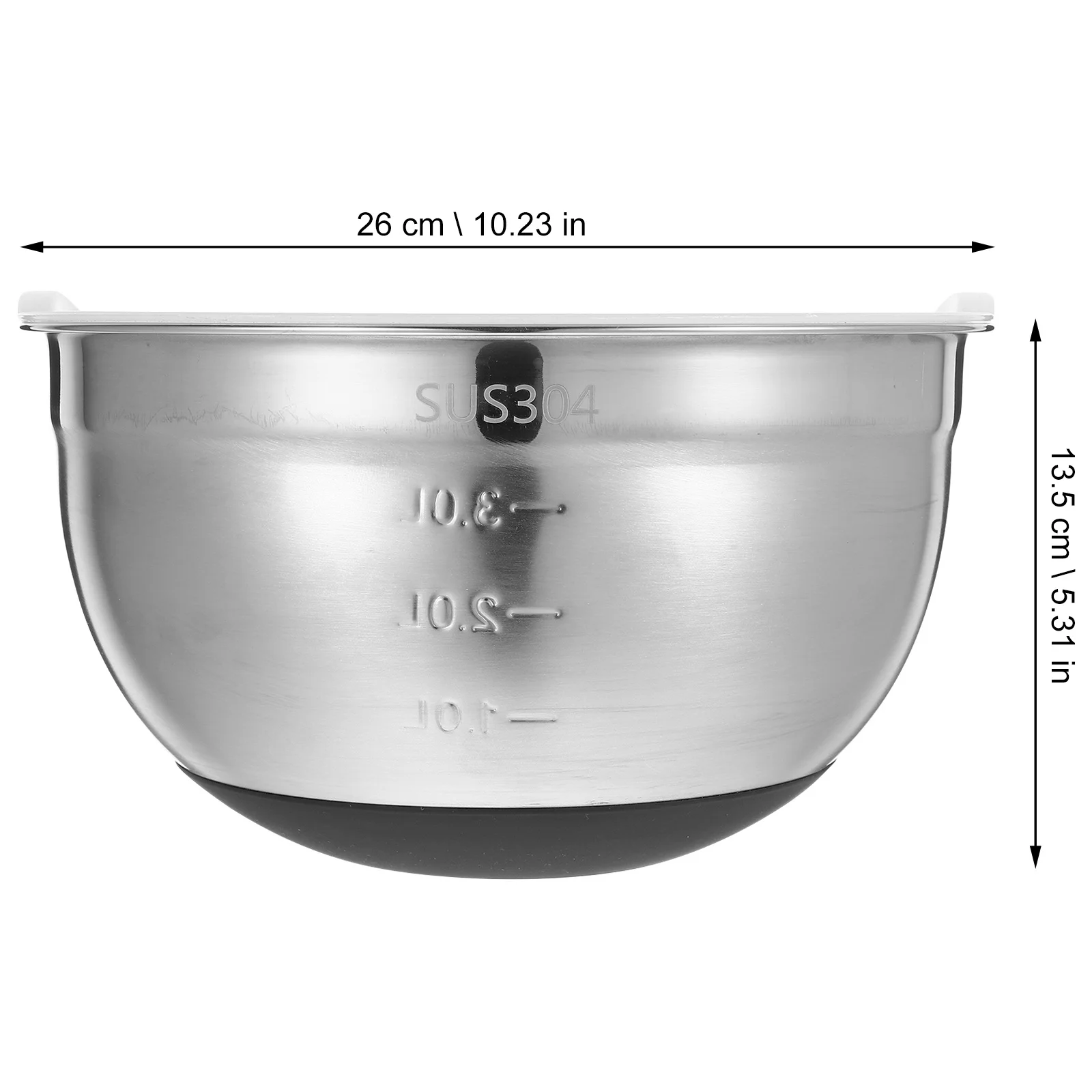 

Stainless Steel Mixing Bowl Silicone Base Lid Set For Home Restaurant Egg Beating Salad Fruit Serving Bowl Kitchen Barware Tool