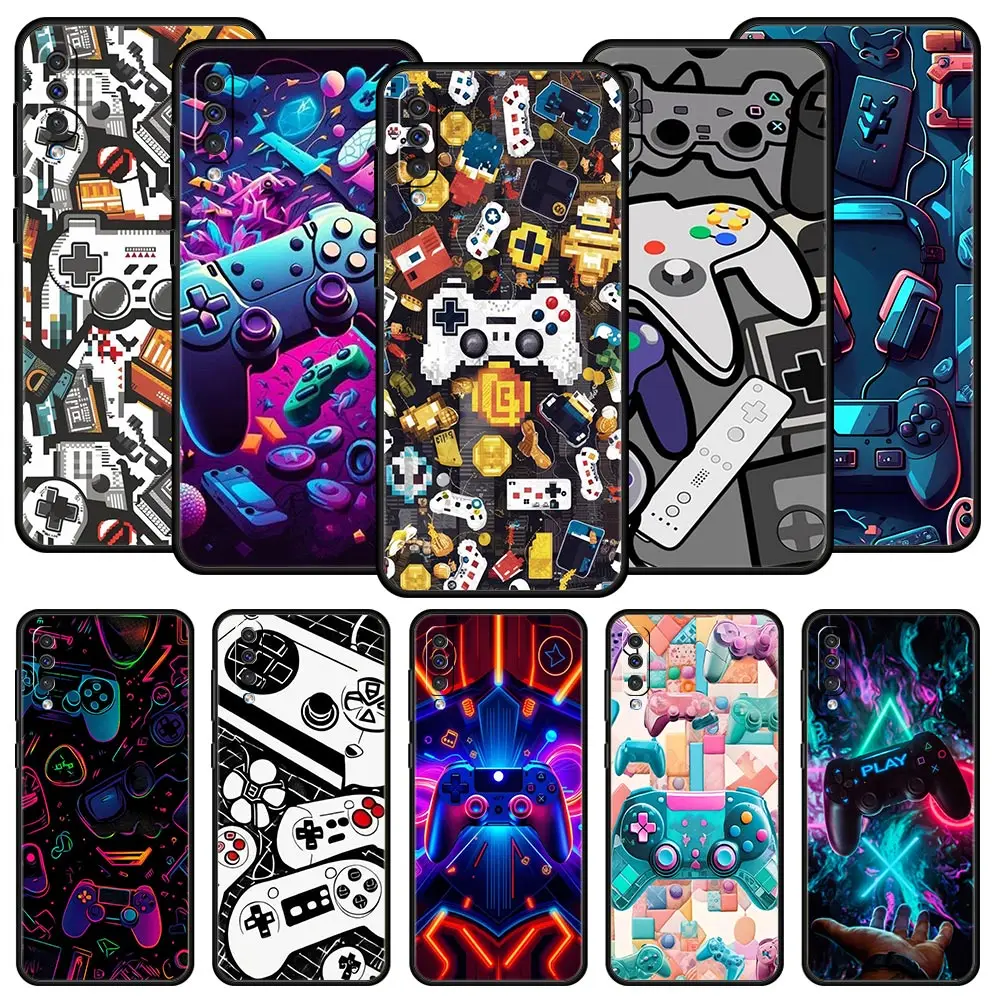 Game Controller Graphic Phone Case for Samsung Galaxy A56 A36 A26 A16 A34 A24 A42 A22 A20 A12 A40 A30 A10 Soft TPU Cover Shell