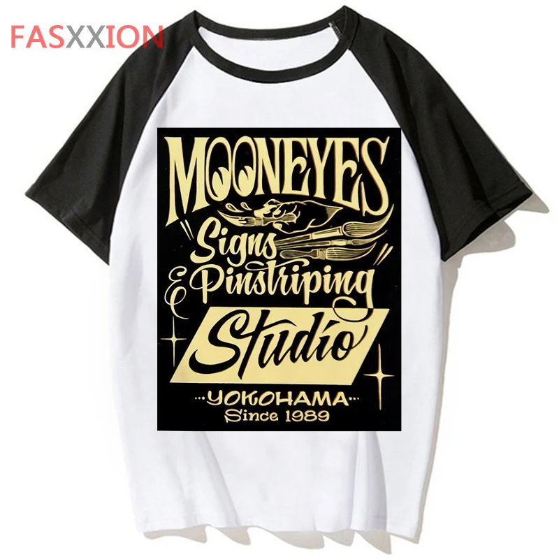 Mooneyes tshirt men designer graphic streetwear top male designer clothes