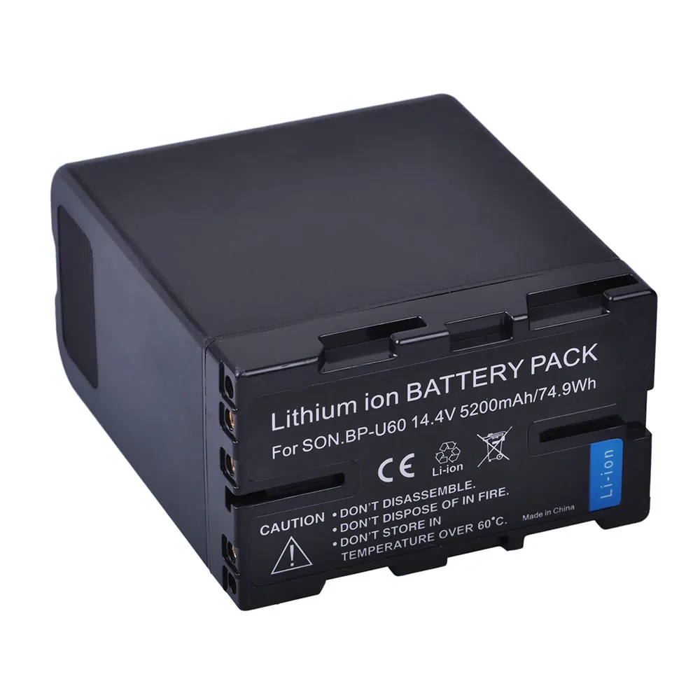 5200mAh Digital Camera Battery BP-U60 BP-U30 Stable Lithium-ion Replacement for Long-range Digital Batteries in Multiple Models