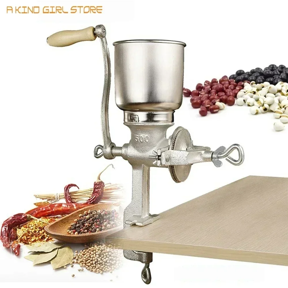 Manual hand home large walnut peanut corn flour mill tinned iron mill grain grinder herbs grinding machine spice grinder