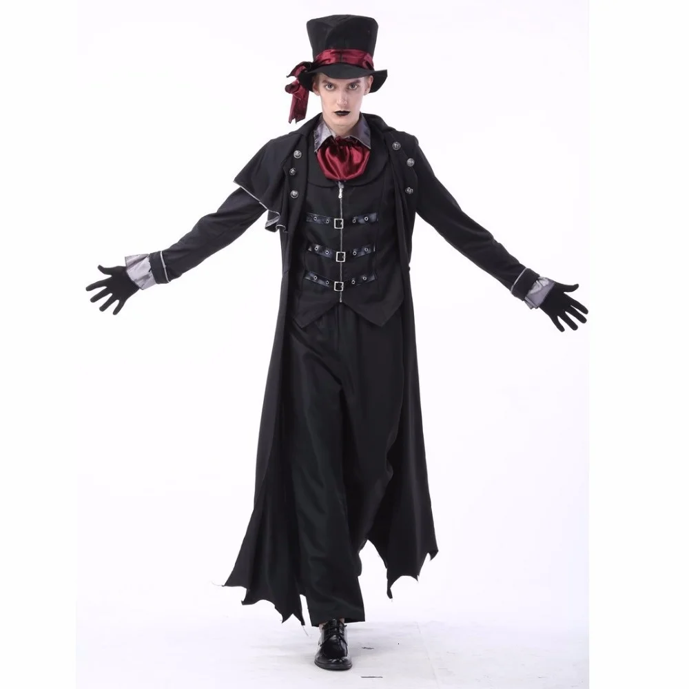 Nieuwe Volwassen Vampire Kostuums Vrouwen Heren Halloween Party Vampiro Paar Movie Cosplay Fancy Outfit Kleding Jurken