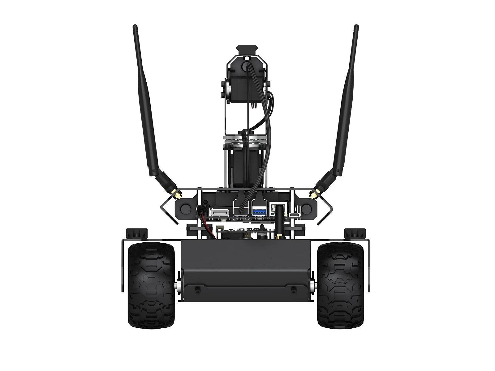 Waveshare UGV Rover ROS 2 Robot 4WD AI de código abierto de 6 ruedas para placa de la serie Jetson Orin, controladores duales, 360 °   Flexible