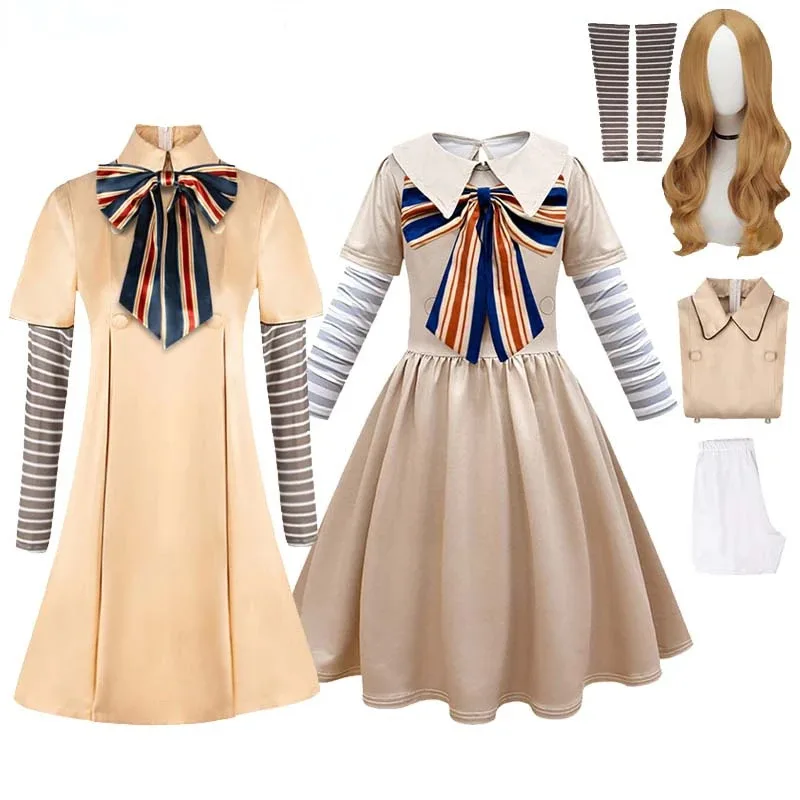 

Adult Megan Dress Doll Robots Skirt Top Socks Horrible Movie Child Cosplay Dress halloween costume Outfit