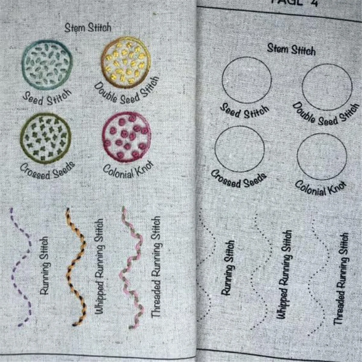 A05RP DIY - كتاب، كتاب التطريز، هدية حرفية التطريز، مع مجموعة 24 حزمة من خيط التطريز، 86 أنماط خياطة