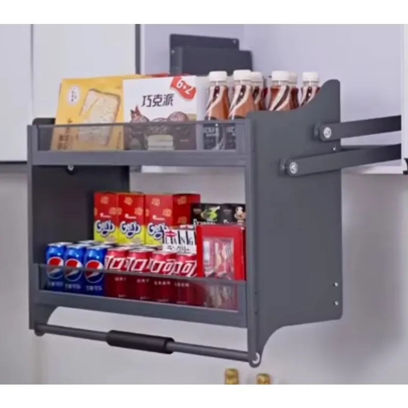 

Kitchen Cabinet Pull Out Drop Down Printer Shelf Hardware Kitchen Elevator Glass Basket