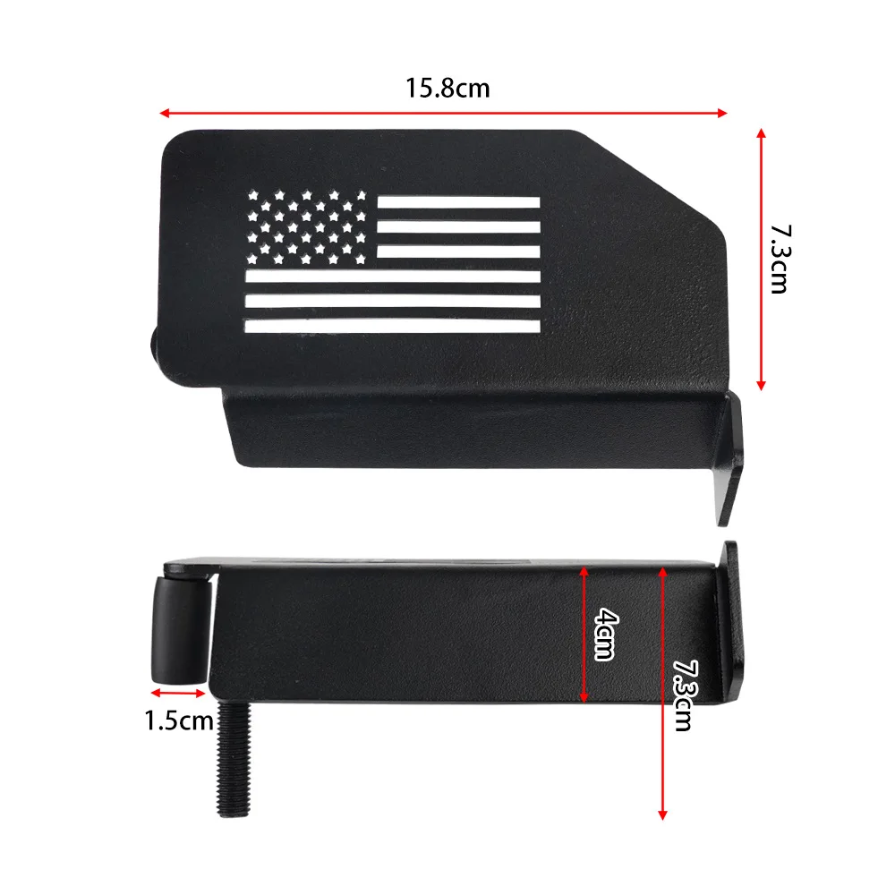 Upgraded Wrangler Foot Pegs For Wrangler JK JL Gladiator JT 07-24, 120°Angle Exterior Door Hinge Rest Pedals with US Flag