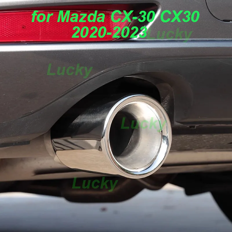 

Car Exhaust Pipe Cover for Mazda CX-30 CX30 2020-2023 Car Tailpipe Stainless Steel Sports Tailpipe Sleeve Interior Accessories