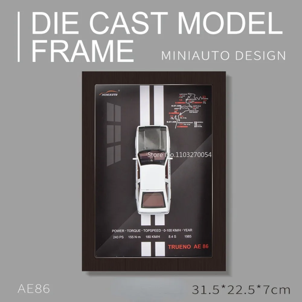 1/32 samochodzik dla dziecka modele 3D obrazy do powieszenia drewniane ramka na zdjęcia rama odporny na kurz Panel akrylowy ozdoby kolekcja prezenty