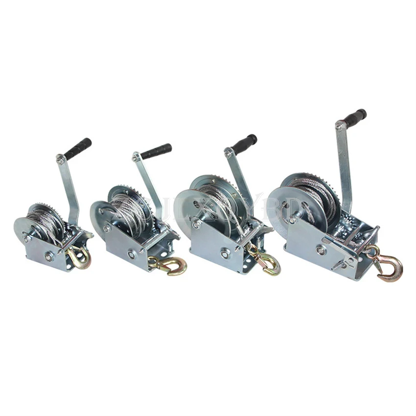 Hand Winch 600-1600 Pounds Manual Winch Wire Rope Traction Hoisting Winch Complete Specifications