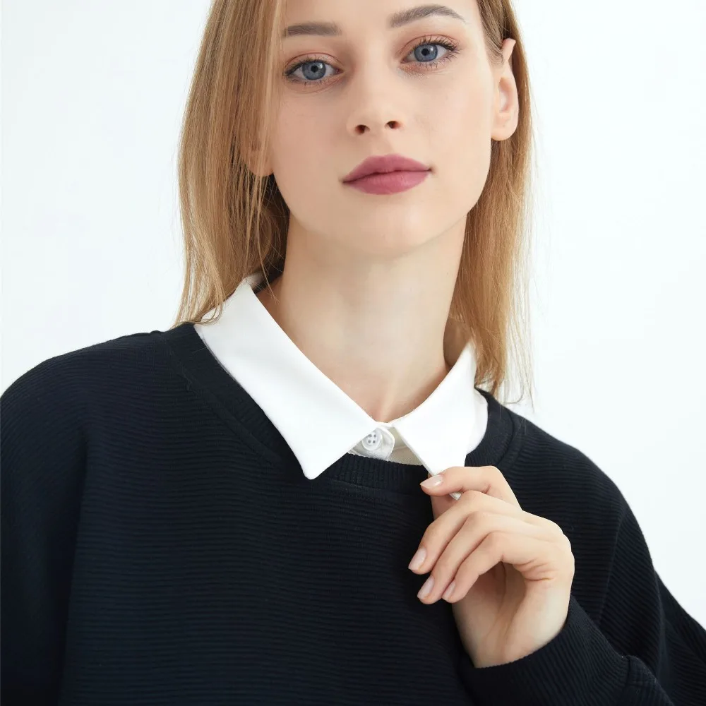 New Fashion Autumn Winter Shirt Stand Up Collar Professional Collar Style Universal White Pointed Round Neck Apparel Accessories