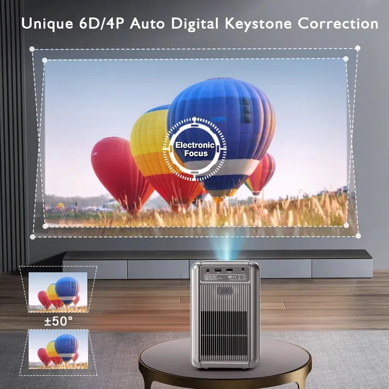 Proyector interactivo LED de 7000 lúmenes Proyectores de tiro corto OEM Proyector inalámbrico Bluetooth Smart Tv 4k