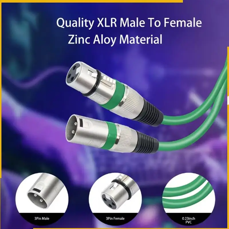 

A93P 1M XLR Cable Stage Light Cable 3Pin XLR Male To Female For Moving Head Light Spotlight Par Light Microphone Mixer