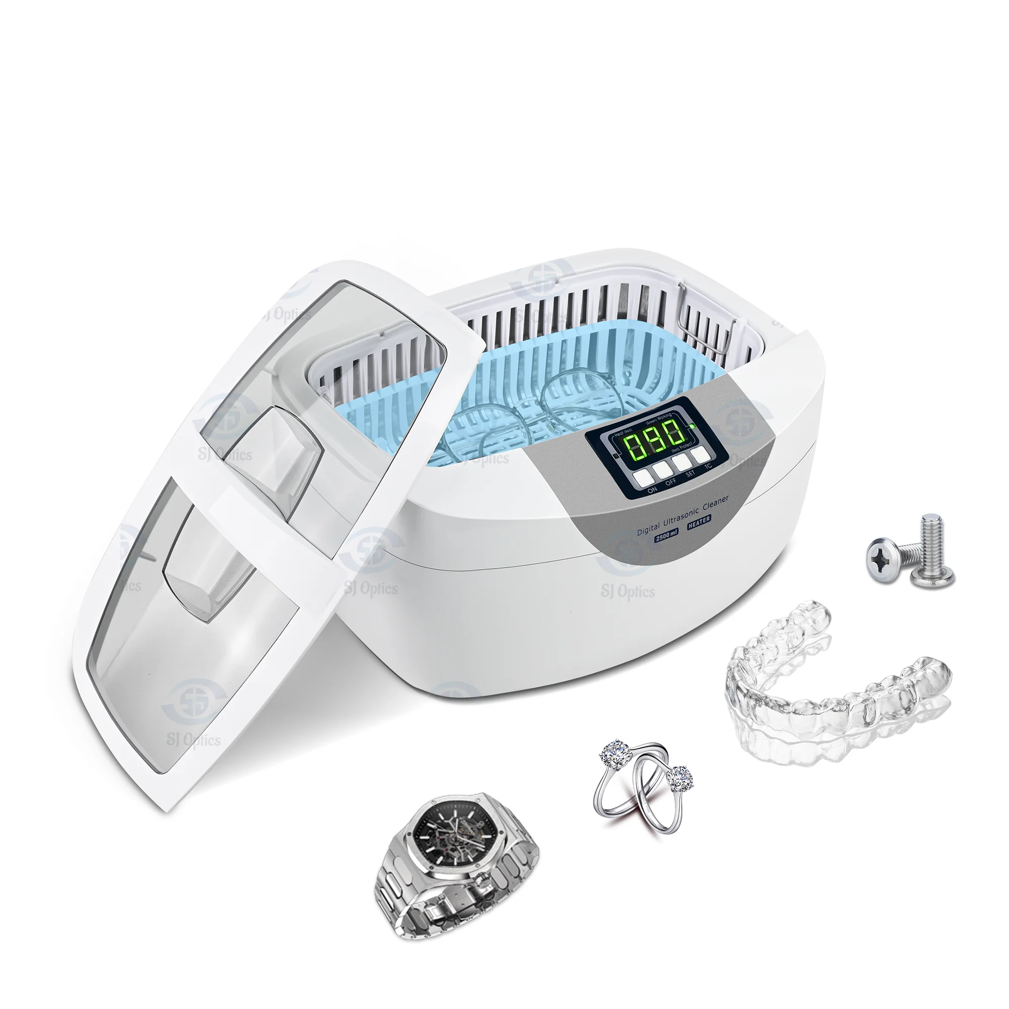 SJ Optics Tooth Ultrasonic Cleaner Liquid CD-4820 Ultrasonic Jewelry Cleaner Ultrasonic Jewelry Cleaner