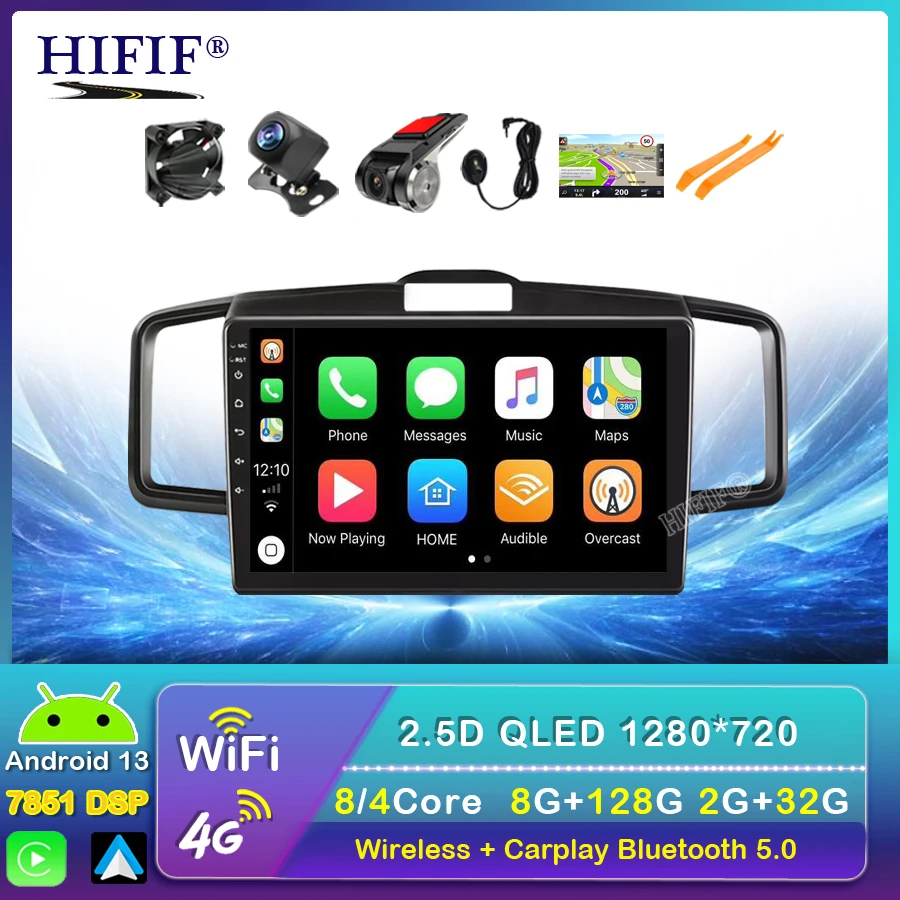 

8G+128G Android 13 Car Radio For Honda Freed Spike 2008-2016 Auto Carplay Stereo Multimedia GPS Navigation 2din DVD Head Uni