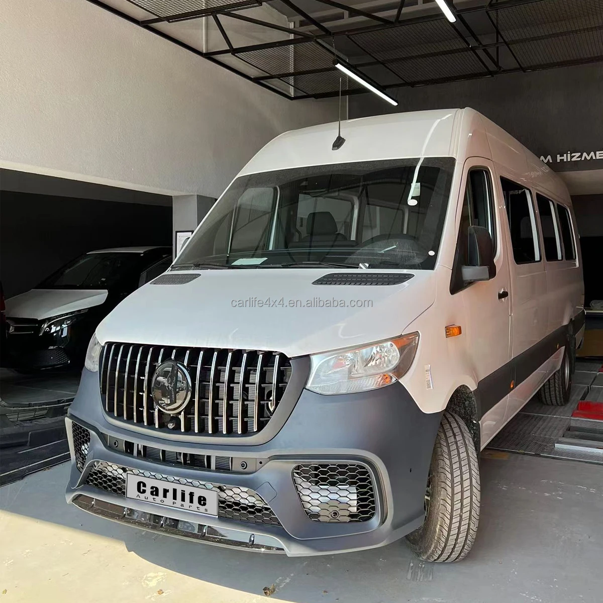 

Автозапчасти, автомобильные бамперы для Sprinter W907, преобразование в модель 2024, с бамперами, решетка, хвостовые трубы, светодиодные фары