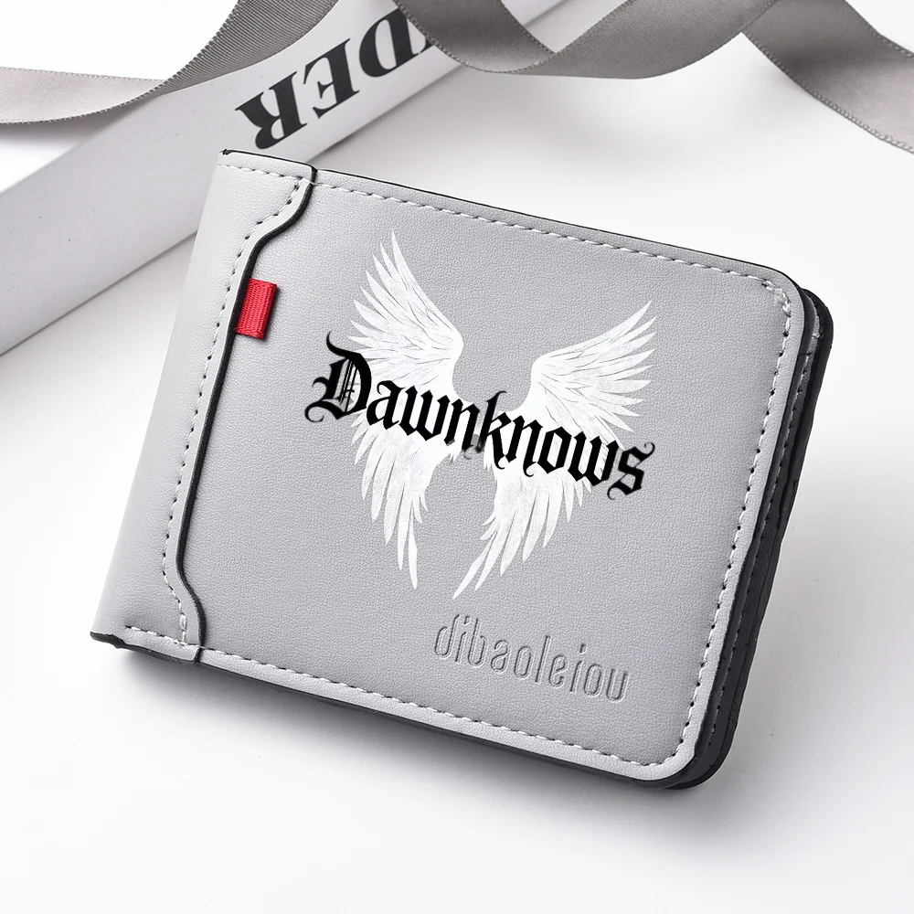 高級感のあるスリムデザインのエレガントなミニ二つ折りメンズ財布、シンプルなショートクレジットカードホルダー